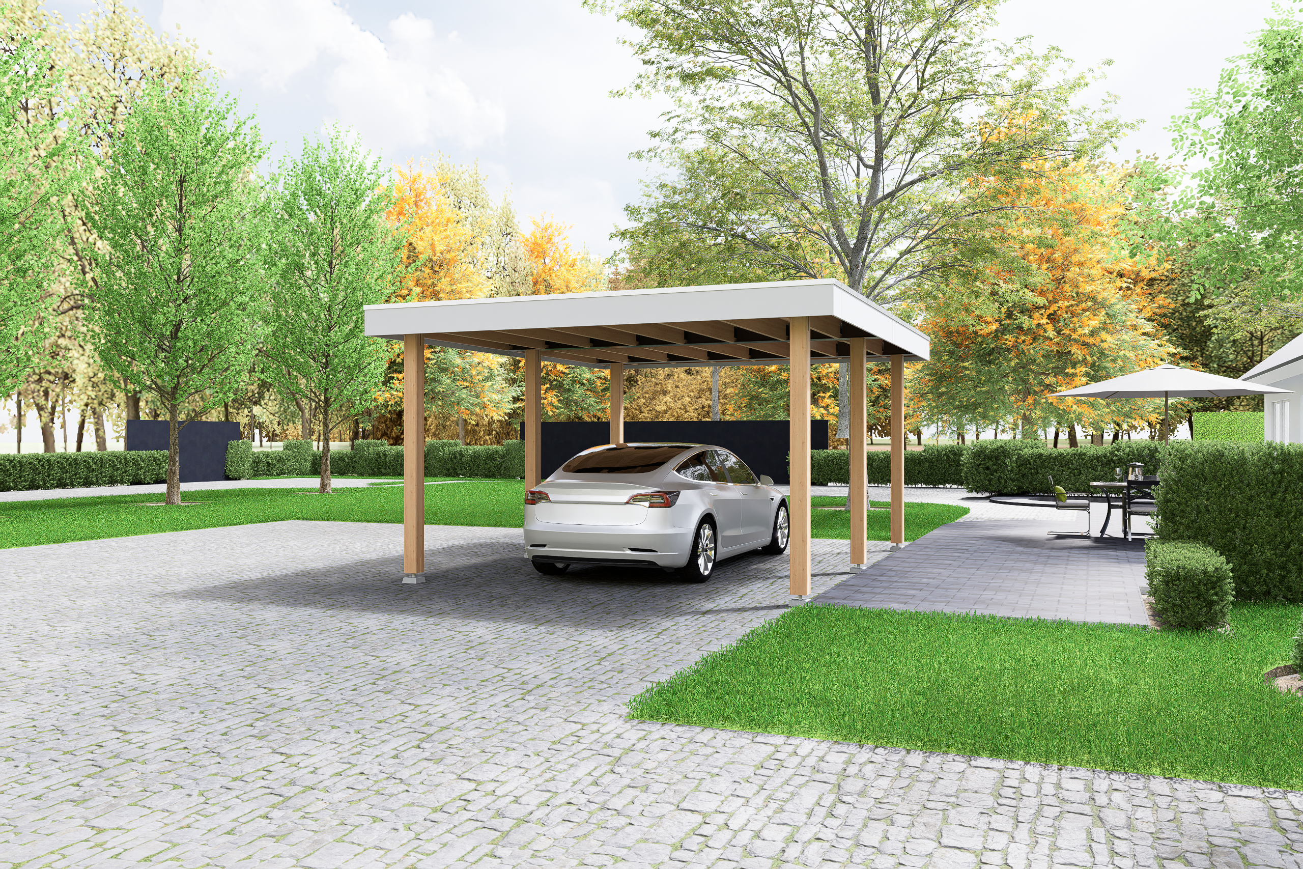 Carport 10 x 10,0 m.