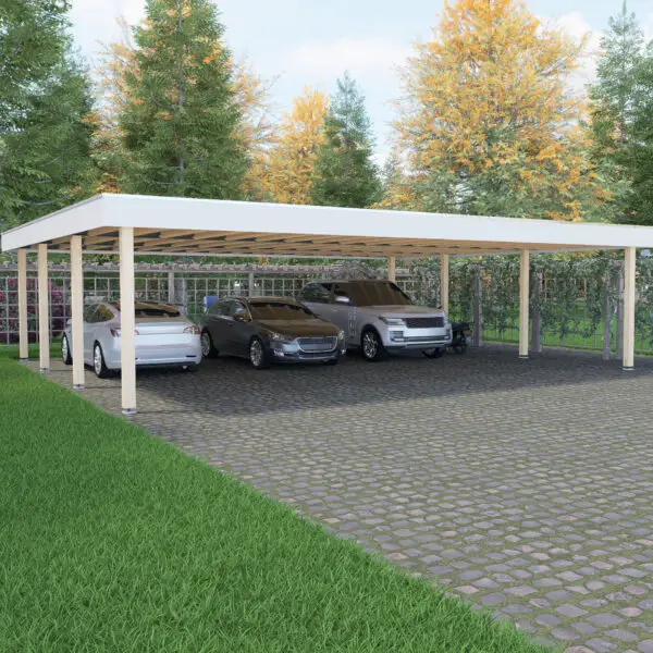 Carport 10 x 8,5 m.