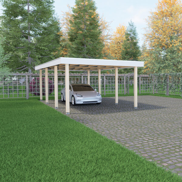 Carport 4 x 8,0 m.